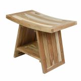 DIVERO Szék tömör teak 60 x 35 x 45 cm natúr
