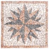 Márvány mozaik Rosone Windrose motívum 90 x 90 cm