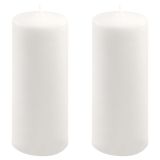 Gyertya készlet 25 cm Ø 10 cm 2 db fehér