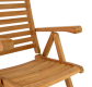 DIVERO Összecsukható szék teakfa 2 db