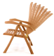DIVERO Összecsukható szék teakfa 2 db