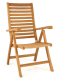 DIVERO Összecsukható szék teakfa 2 db