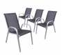 Rakásolható kerti székek 4 db szett