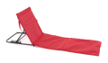 Párnázott strandszőnyeg háttámlával piros összecsukható