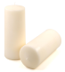 Krémszínű paraffingyertyák 2 × 25 cm Ø 10 cm 180 óra