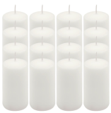 Oszlopgyertya szett paraffin 5×10 cm 16 db fehér