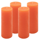 Gyertyakészlet rusztikus magasság 20 cm narancssárga