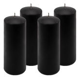 Gyertya készlet 4 db magasság 20 cm fekete