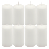 Gyertyakészlet 8 db magasság  10 cm fehér
