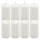 Gyertyakészlet 8 db magasság  10 cm fehér