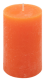 Gyertyakészlet rusztikus 12 db magasság 11,5 cm narancssárga