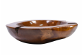 Kézzel készített tikfa tál Ø50 cm  dekoratív barna