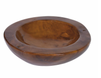 Teakfa tál Ø 30 cm kézzel készített dekoratív