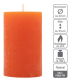 Paraffin gyertya rusztikus 11,5 cm 40 óra 6 db narancssárga