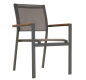 Kerti egymásra rakható fém szék 4 db szett antarcit