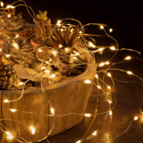 Karácsonyi LED lánc 2x80 diódával 8 m elemes időzítővel