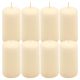 Paraffingyertya 10 cm 20 óra égési idő  8 db krém szín