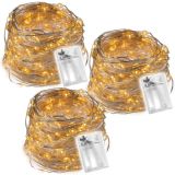 Fényfűzér készlet 3 db 60 LED meleg fehér