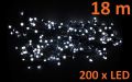 Karácsonyi LED világítás Garth 18m - hideg fehér, 200 dióda