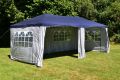 Kerti sátor 3×6 m kék-fehér összecsukható cipzáras rendszer