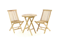 DIVERO Kerti bútor készlet Ø60 cm asztal + 2 szék