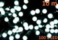 Karácsonyi LED világítás 10 m - hideg fehér, 100 MAXI LED dióda