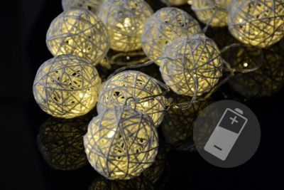 Karácsonyi LED világítás - rattan golyó - 20 LED