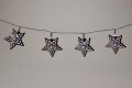 Karácsonyi viláígítás - ezüst csillagok - hideg fehér 10 LED