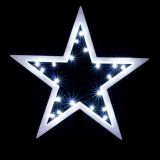 NEXOS Karácsonyi függő csillag 25,5 cm 20 LED hideg fehér