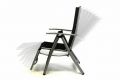 Kerti szék összecsukható DELUXE - fekete