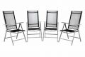 Kerti szék összecsukható GARTH 4 db - fekete
