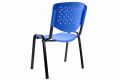 Rakásolható műanyag irodai szék - kék