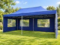 GARTHEN Kerti sátor összecsukható PROFI 3 x 6 m kék
