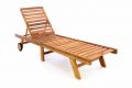Állítható teakfa nyugágy kerekekkel  összecsukható 200 cm