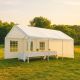 GARTHEN Kerti pavilon 4 x 6 m 180 g / m² PE fehér