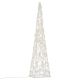 NEXOS Karácsonyi akril piramis 90 cm meleg fehér konektorba