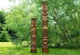 Totem oszlop fából - Garth, barna