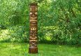 Totem oszlop fából - Garth, barna