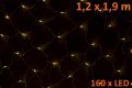 Karácsonyi LED világító hálósvětelná síť 1,2 x 1,9 m -meleg fehér, 160 dióda