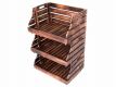 Kerti fa tároló doboz 3 db VINTAGE DIVERO - barna