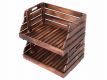 Kerti fa tároló doboz 2 db VINTAGE DIVERO - barna