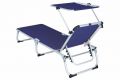 DIVERO Összecsukható kerti nyugágy tetővel kék