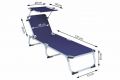 DIVERO Összecsukható kerti nyugágy tetővel kék