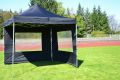 Kerti pavilon PROFI Fekete 3 x 3 m + 4 oldalfallal