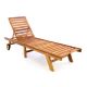 Kerti nyugágy DIVERO párnával - teak fa