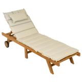 Kerti nyugágy DIVERO párnával - teak fa