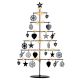 Dekoratív karácsonyfa 25 LED meleg fehér - fekete