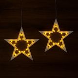 NEXOS Karácsonyi csillag készlet 20 LED meleg fehér