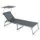 DIVERO Összecsukható kerti nyugágy tetővel XXL antracit