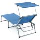 DIVERO Összecsukható kerti nyugágy tetővel XXL Kék